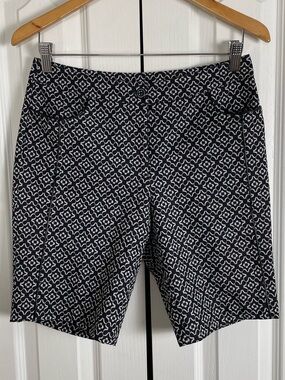 EP Pro Golf Shorts Fancy That Collection Women’s 2 Black White Abstract Print